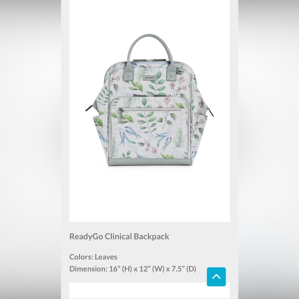 Maevn Botanical clinical backpack - Green and White